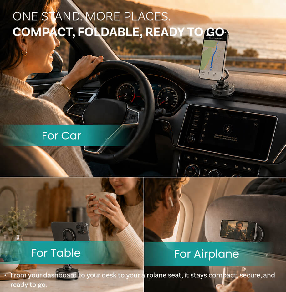 Vacuum Magnetic Phone Mount