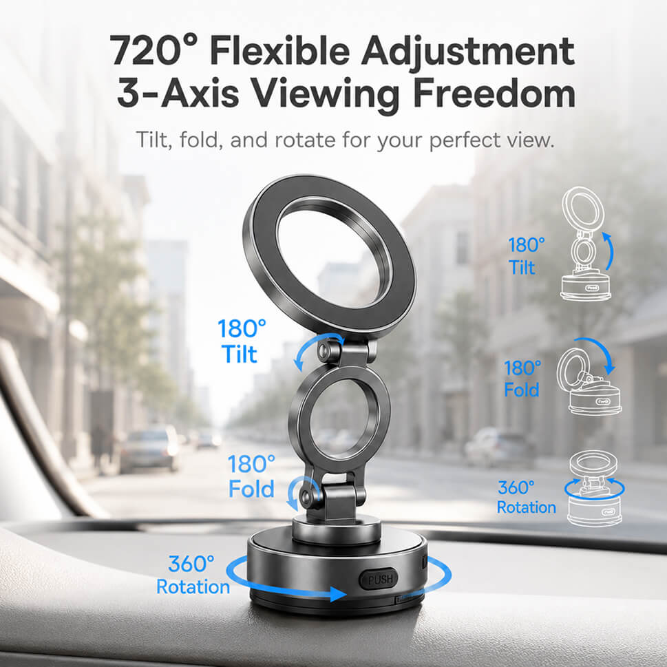 Vacuum Magnetic Phone Mount