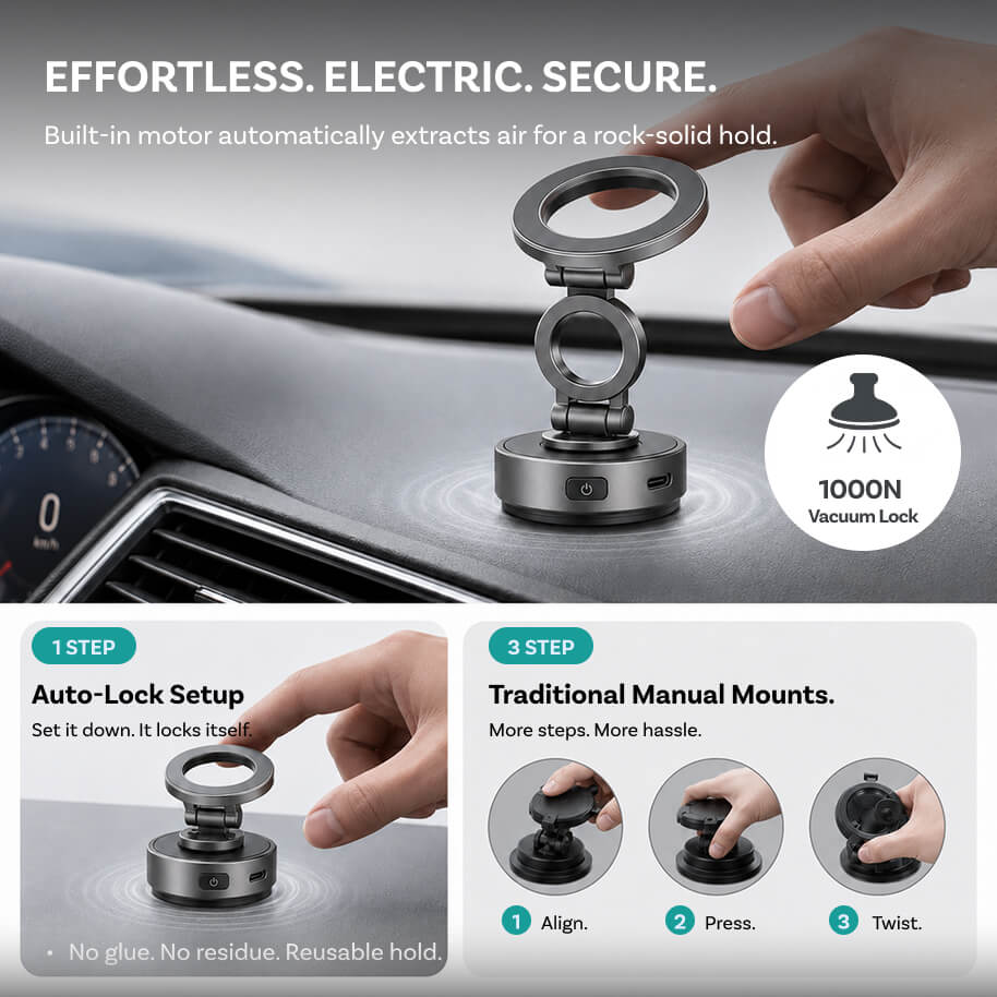 Vacuum Magnetic Phone Mount