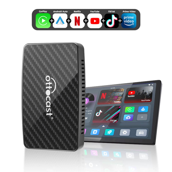 (Offerta Speciale di Oggi 40% di SCONTO) Play2Video Pro Adattatore Wireless CarPlay/ Android Auto con YouTube e Netflix