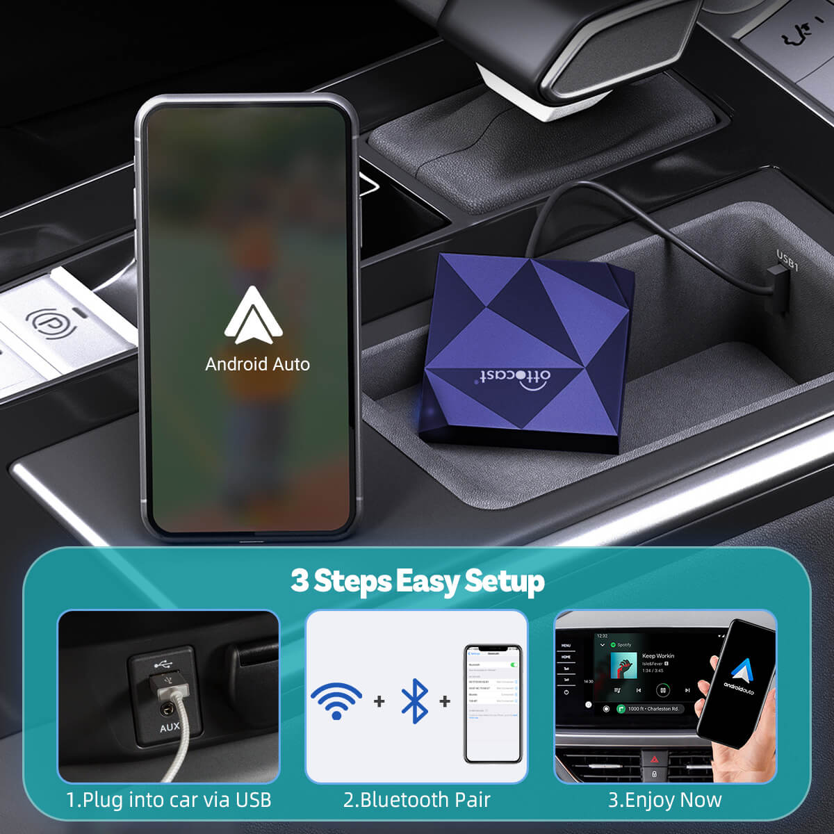 A2Air Android Auto kabelloser NFC-Adapter