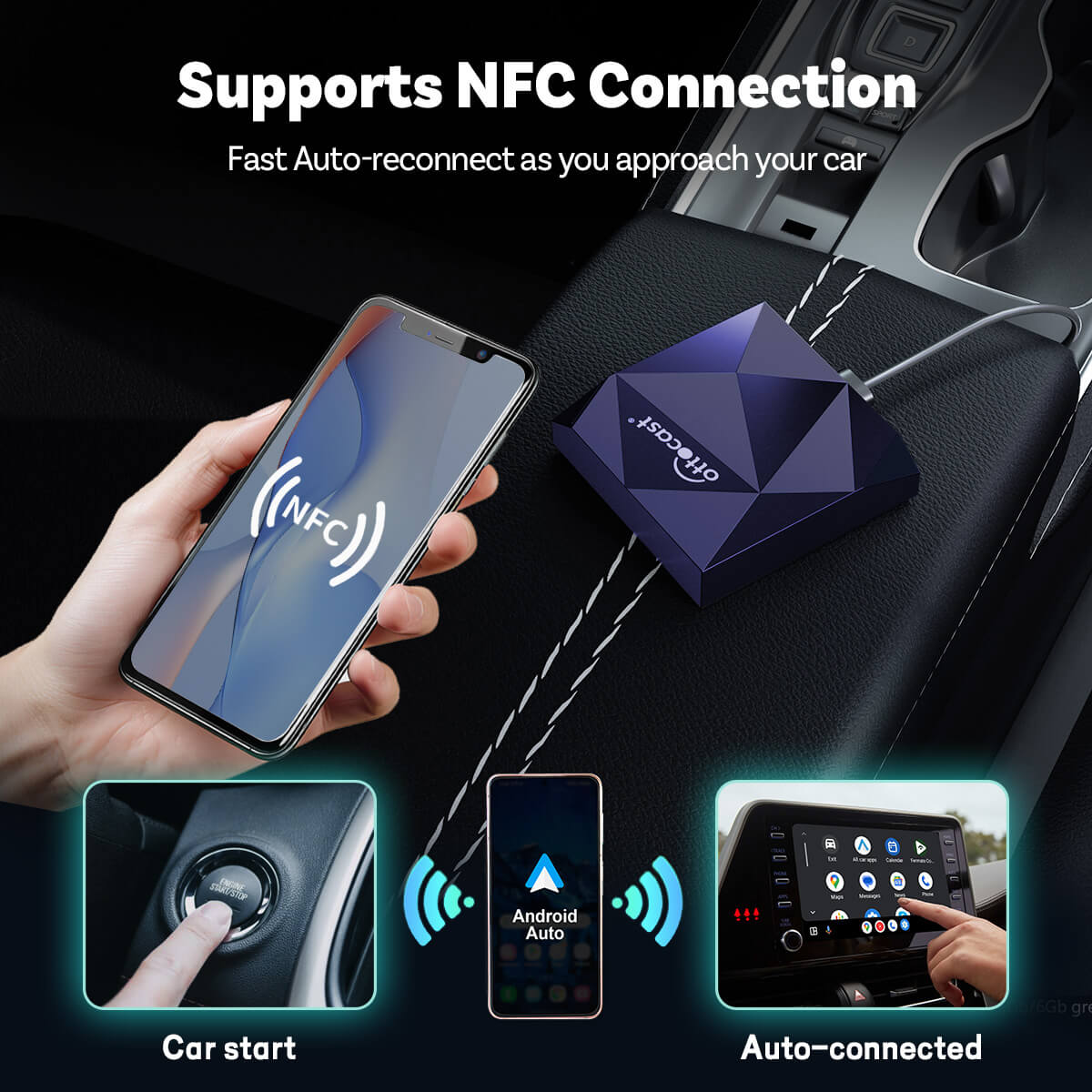 A2Air Android Auto kabelloser NFC-Adapter