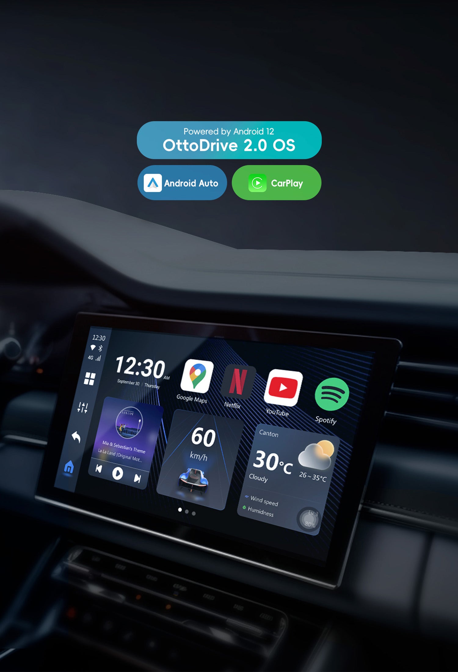 OttoAibox P3 Lite Wireless CarPlay Android Smart Media Box