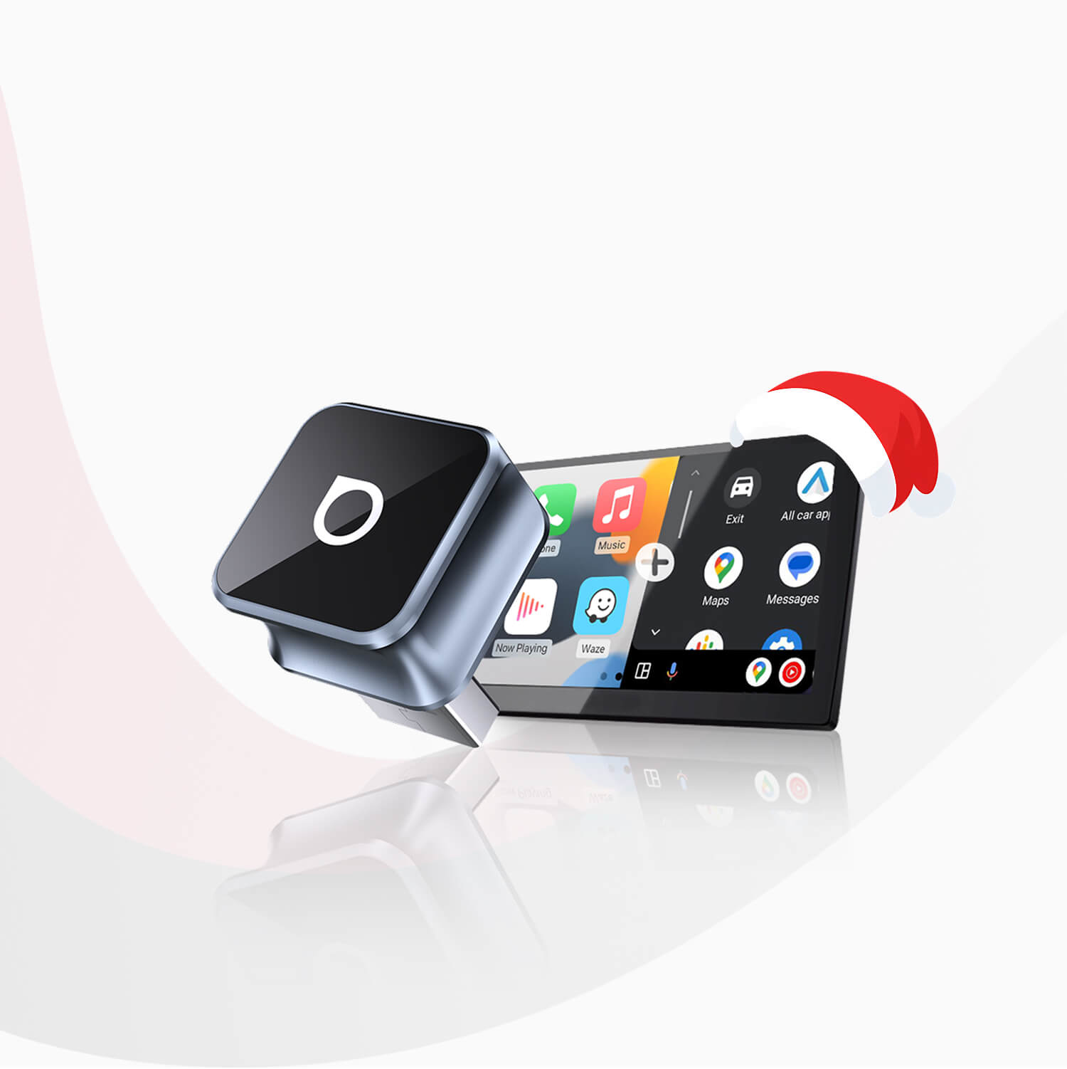 Adaptador Ottocast Mini Cube 3.0 Wireless CarPlay/Android Auto para Carro