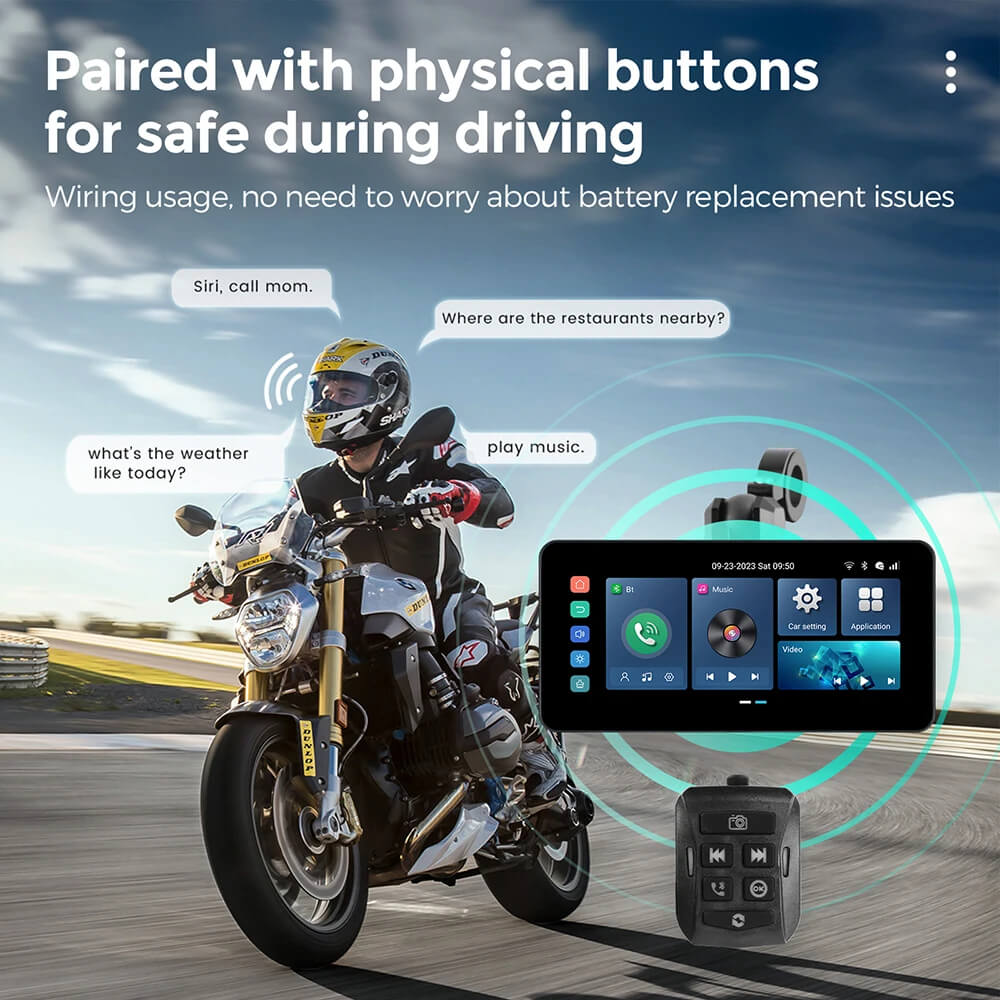 CarPlay Lite C5 Ultra Motorcycle Android 12 GPS Display Screen With DV ...