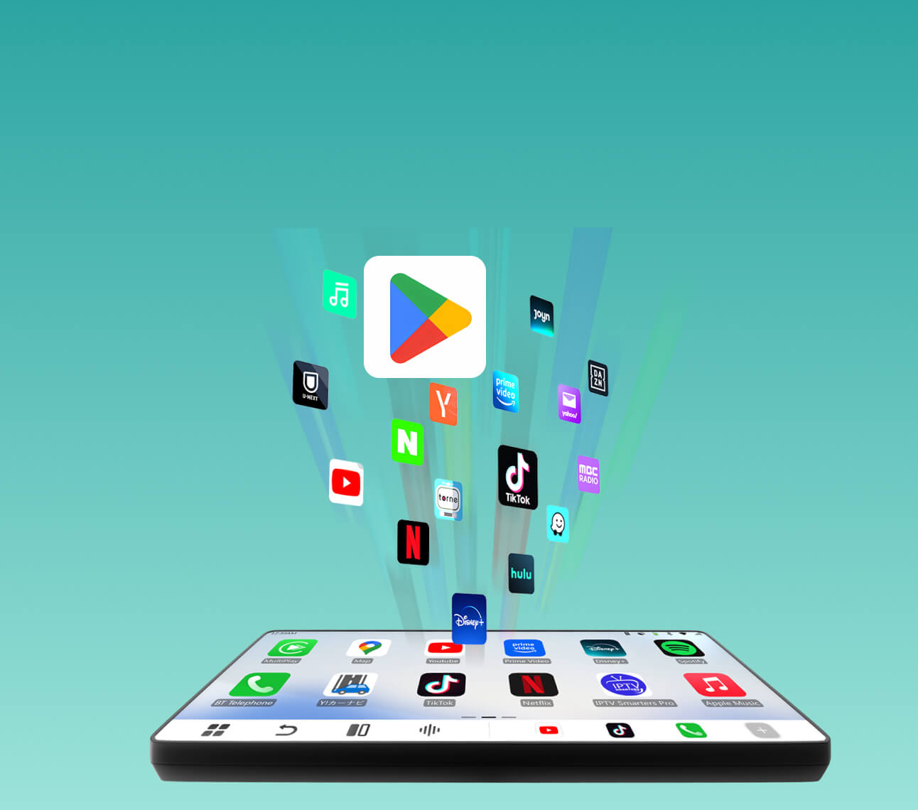 <h3>All Your Favorite Apps on Your Car's Screen</h3>