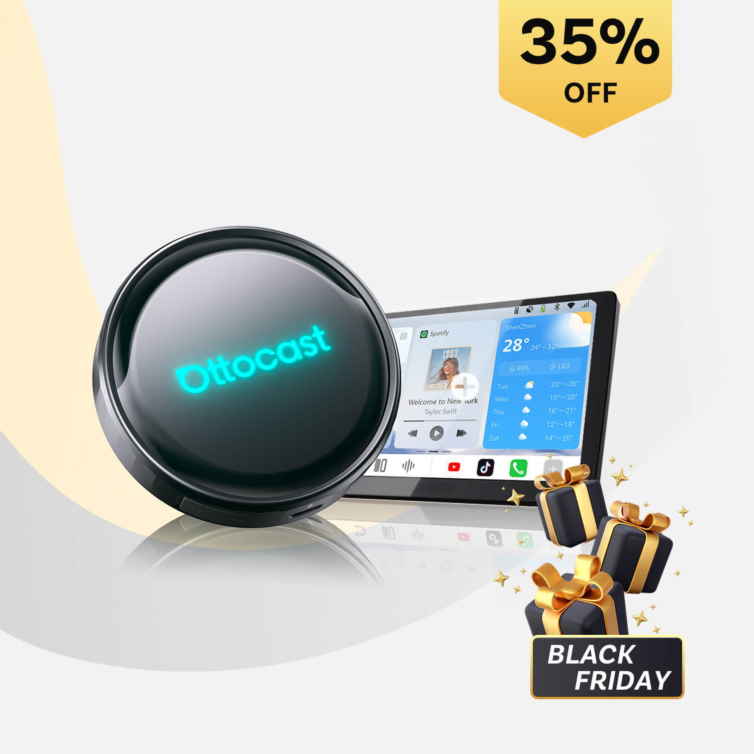 Ottocast P3 Pro Android 13 Snapdragon AI Box