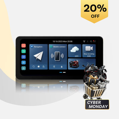 CarPlay Lite C5 Ultra Motorcycle Android 12 GPS Display Screen With DVR Camera