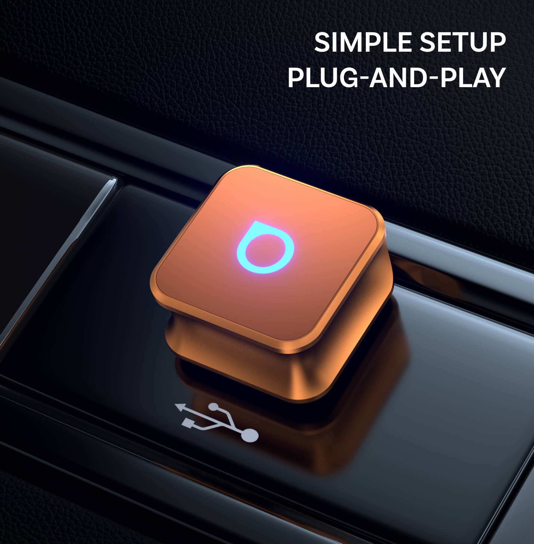 Ottocast Wireless CarPlay Android Auto Mini Cube 3.0 Orange