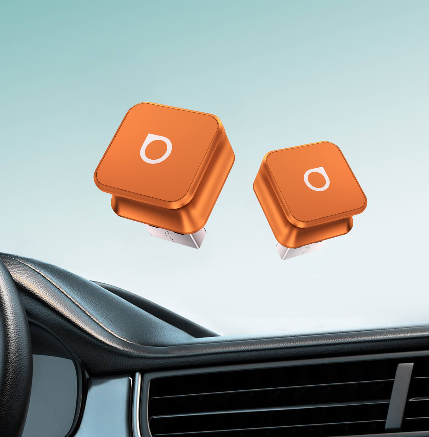 Ottocast Mini Cube 3.0 Adapter - Cosmic Orange