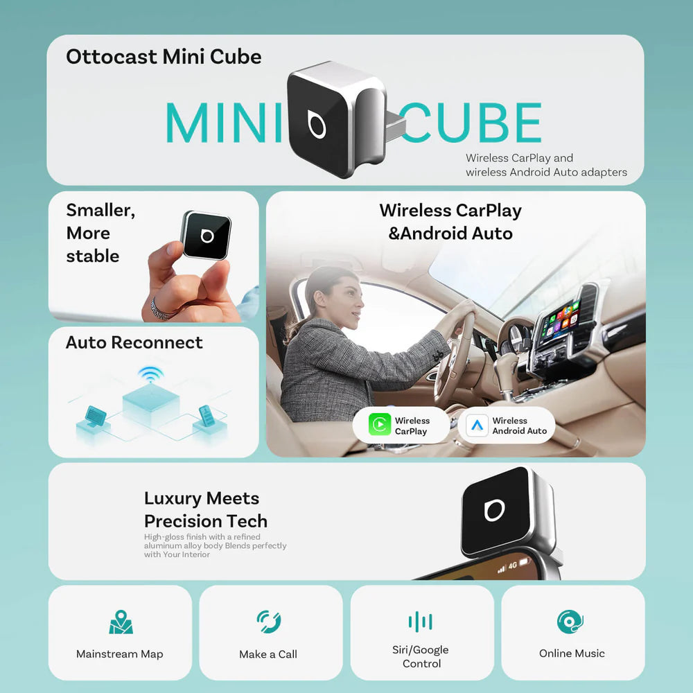 カーナビ OTTOCAST Mini / CarPlay&Android Auto Mini Wireless CarPlay/Android Auto Adapter