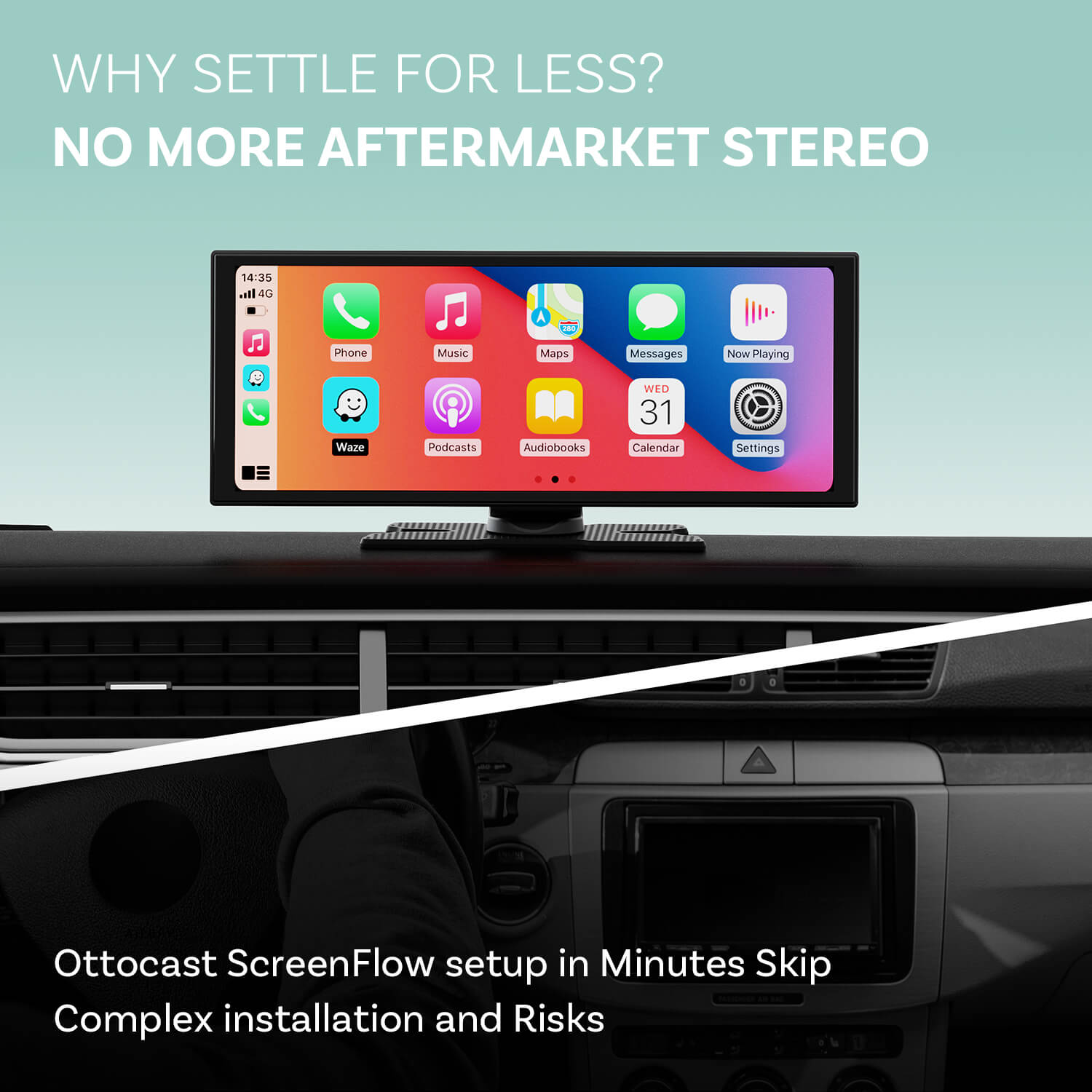 ScreenFlow tragbarer Auto-Display-Bildschirm